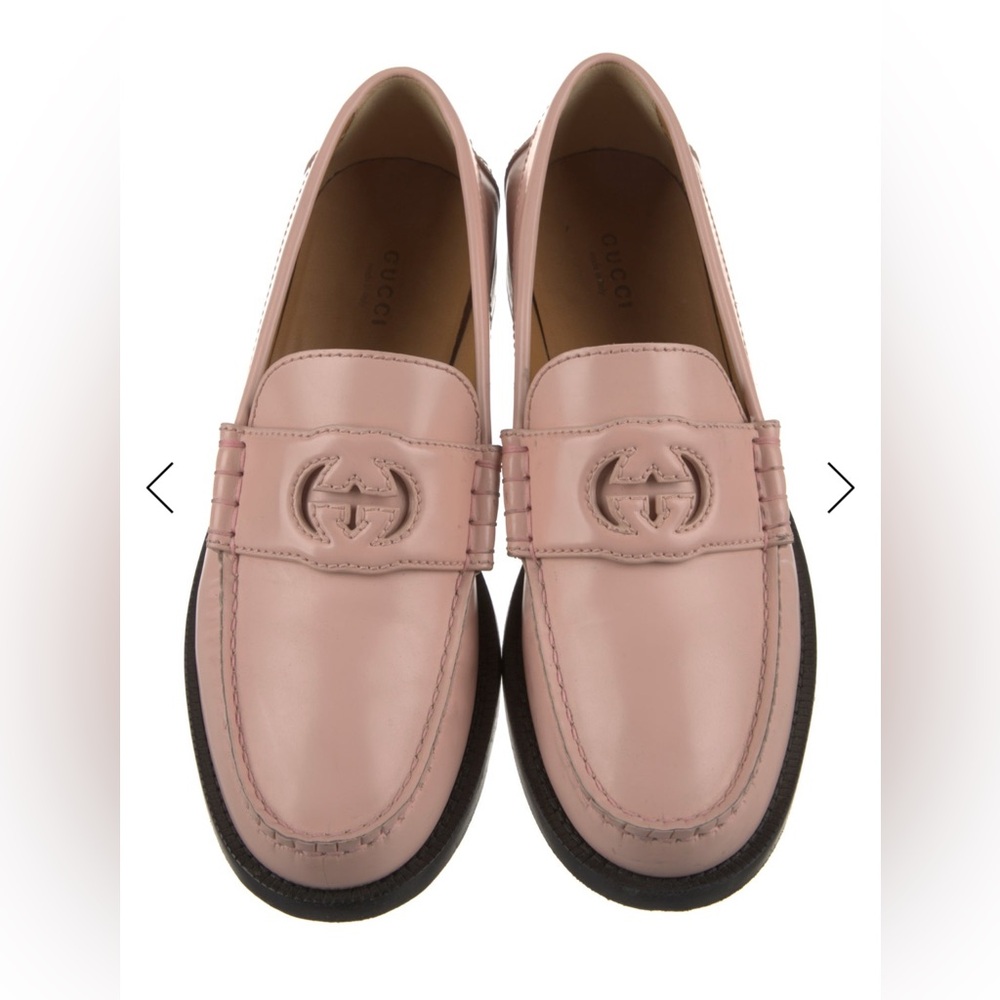 Gucci Blush Pink Leather Loafers
